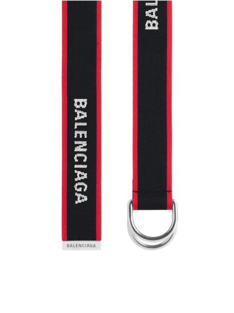 Men's D Ring Belt in Black/red