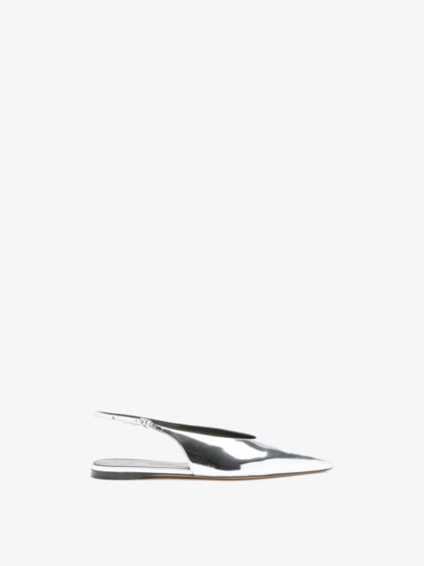 Slash Flat Slingbacks in Mirrored Metallic