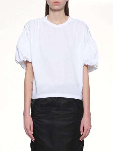 Cotton Ponte T-Shirt in White