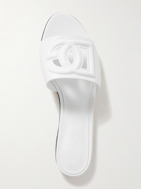 Bianca Cutout Leather Slides