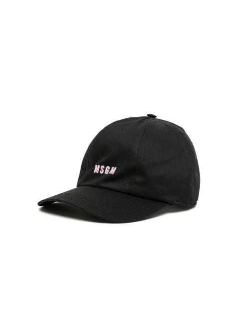 logo-embroidered cotton cap