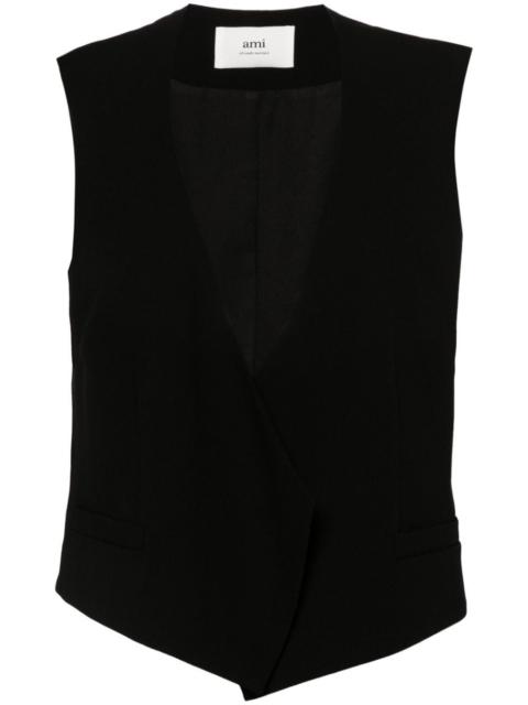 open-front wool waistcoat