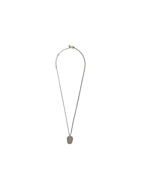 Alexander McQueen Skull Tag Necklace 'Gunmetal/Gold'