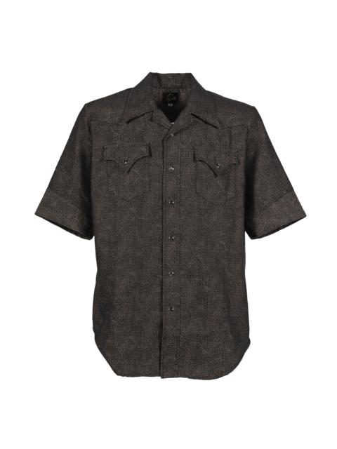 S/S WESTERN SHIRT - MICRO SHADOW PLAID / BRW