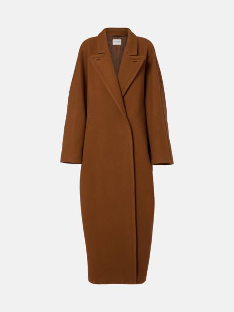 Yves wool-blend wrap coat