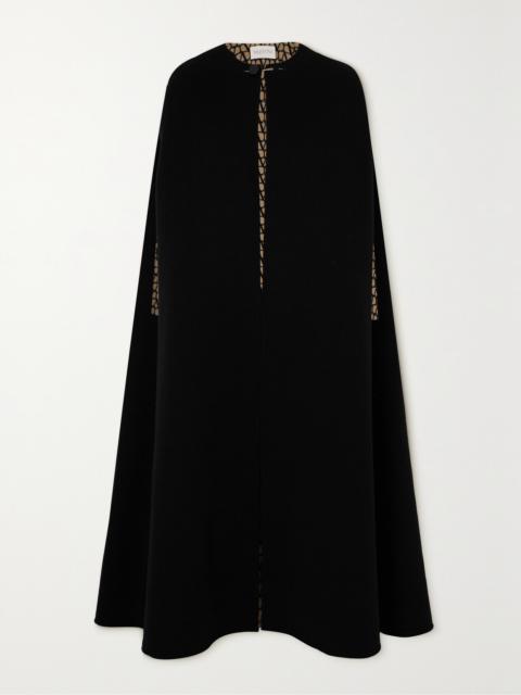 Wool And Silk-blend Cape