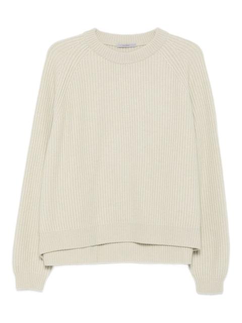 ribbed crew-neck pullover