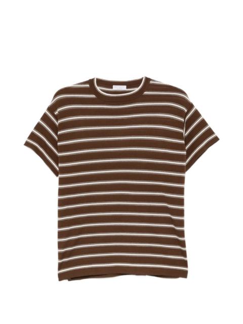 striped crew neck T-shirt