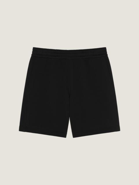 BERMUDA SHORTS IN FLEECE WITH GIVENCHY PARIS GROS GRAIN