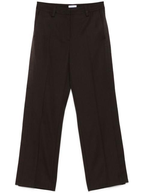 virgin-wool wide-leg trousers