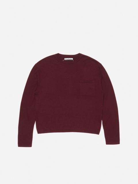 Cashmere knit - Dark burgundy