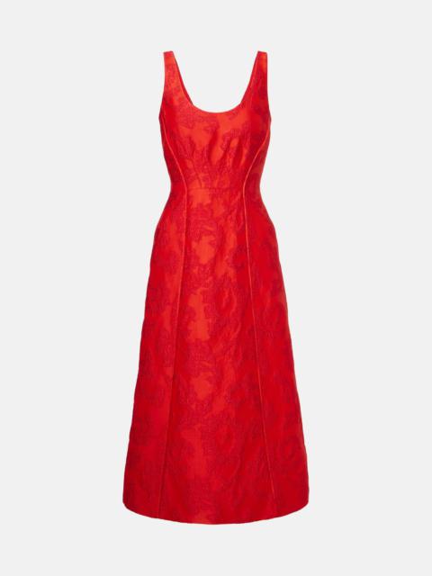 Labrina jacquard bouclé midi dress