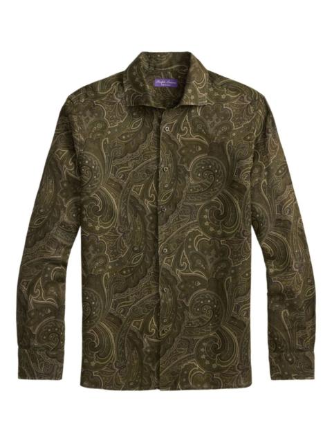 paisley-print long-sleeved shirt