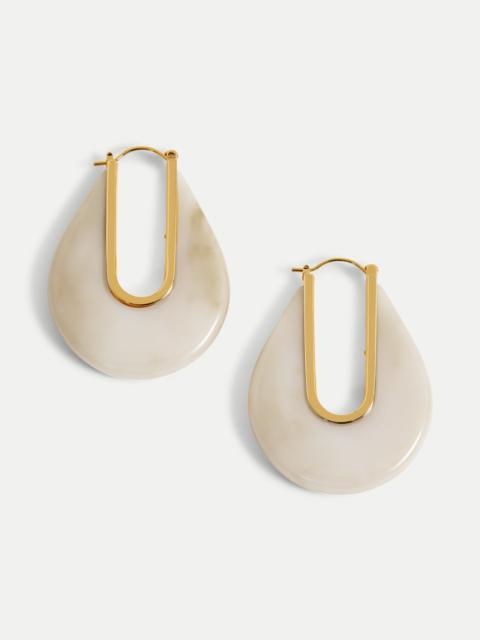 RESIN DROP HOOP EARRING