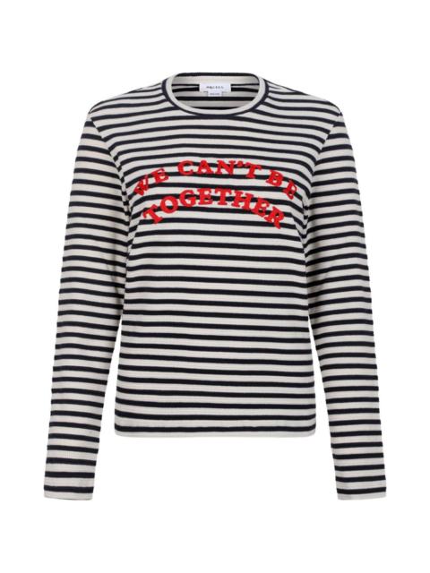 striped crew-neck sweater