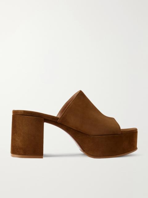 Suede Platform Mules