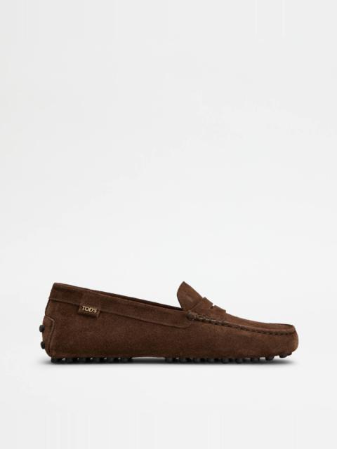 GOMMINO DRIVING SHOES IN SUEDE - BROWN