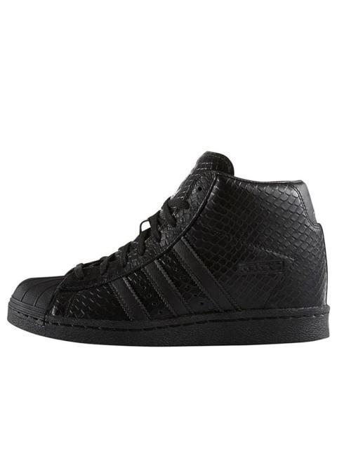(WMNS) adidas originals Superstar Up Non-slip Wear-Resistant High-Heeled Sneakers Black S76404