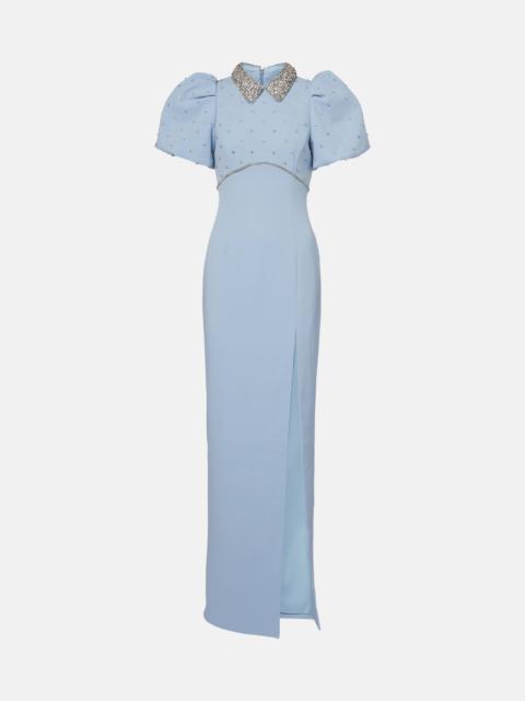 Amery embellished puff-sleeve gown