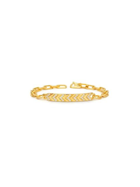 YELLOW GOLD DIAMOND CHEVRON CHAIN BRACELET