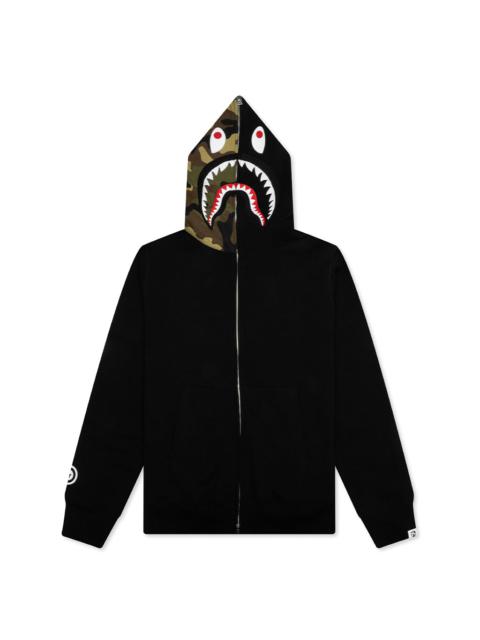1ST SHARK FULL ZIP HOODIE - BLACK