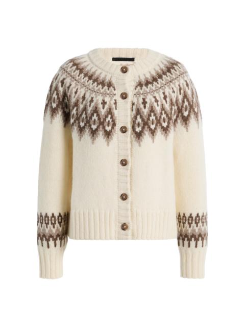 Thatcher Alpaca-Blend Cardigan ivory