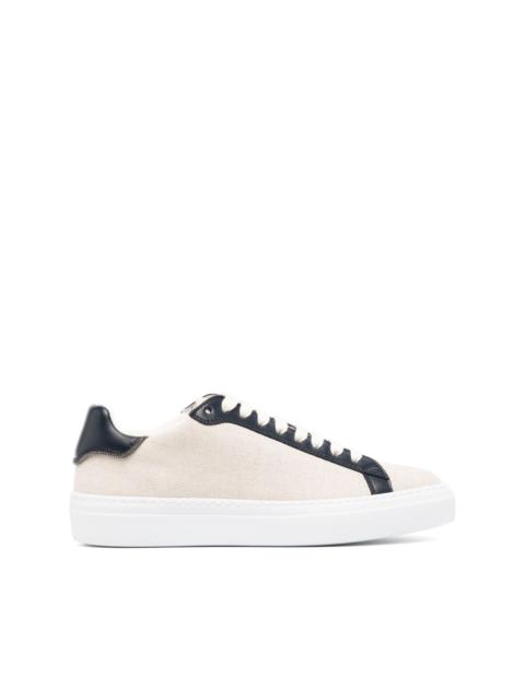 canvas leather sneakers