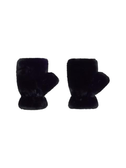 Ariel faux-fur mittens