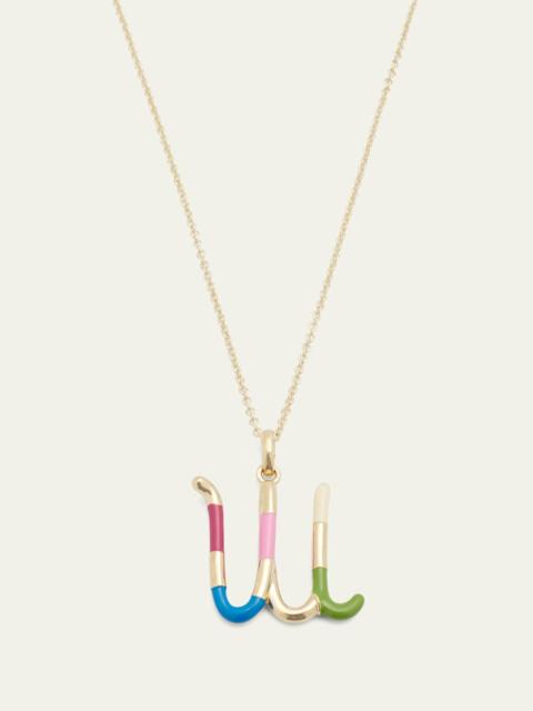 Enamel Letter Necklace