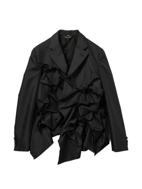 ruffled notched-lapels jacket