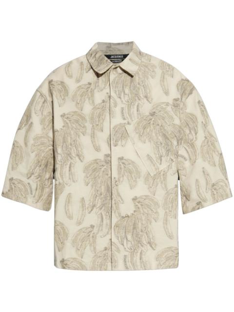 banana-jacquard shirt