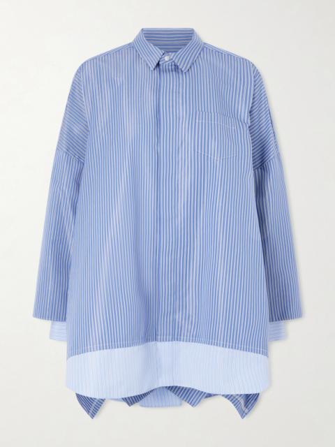 Striped Cotton-blend Poplin Shirt