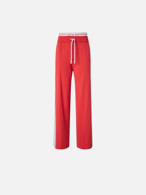 WIDE-LEG SPORTY TROUSERS WITH SIDE BAND DETAIL