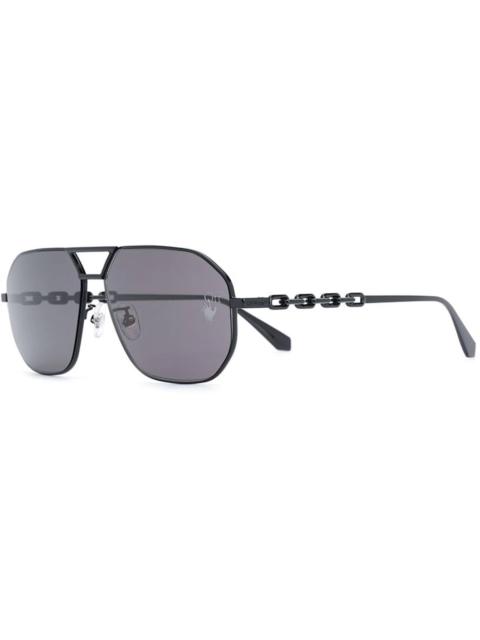 OFF-WHITE Wright Aviator Sunglasses Black/Grey (OMRI007F20MET0011000)
