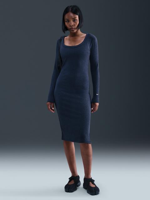 Nike Sportswear Chill Knit Women's Tight Long-Sleeve Midi Mini-Rib Dress