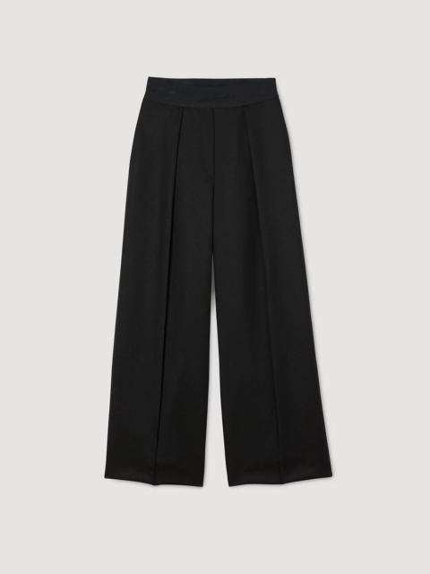 WIDE-LEG ELASTIC WAIST TROUSERS