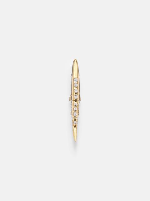 Marlin Pm 9kt gold single earring with diamonds