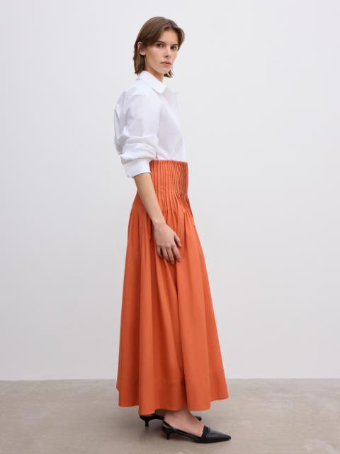 Poplin maxi skirt