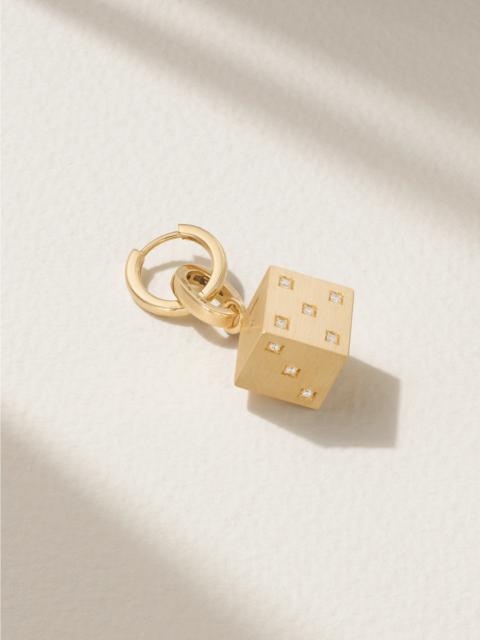 Dado Convertible 18-karat Gold Diamond Single Hoop Earring