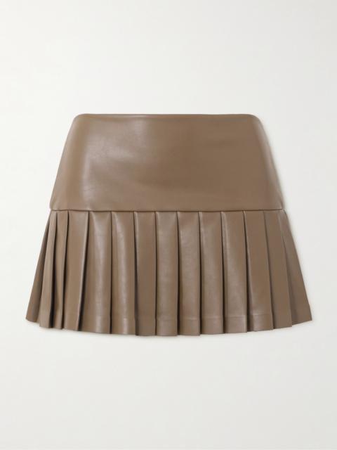 Pleated Vegan Mini Skirt
