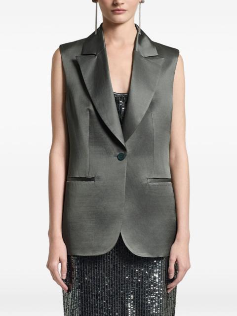 shawl collar pocket waistcoat