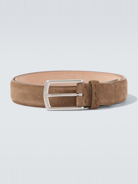 Triple Stitch suede belt