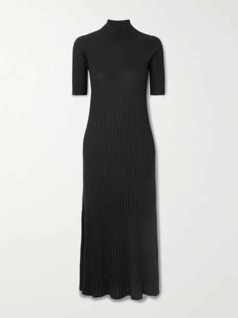 Ribbed Cashmere-blend Midi Dress