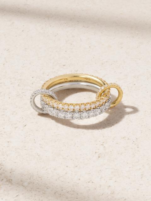 Cadence 18-karat White And Yellow Gold Diamond Ring