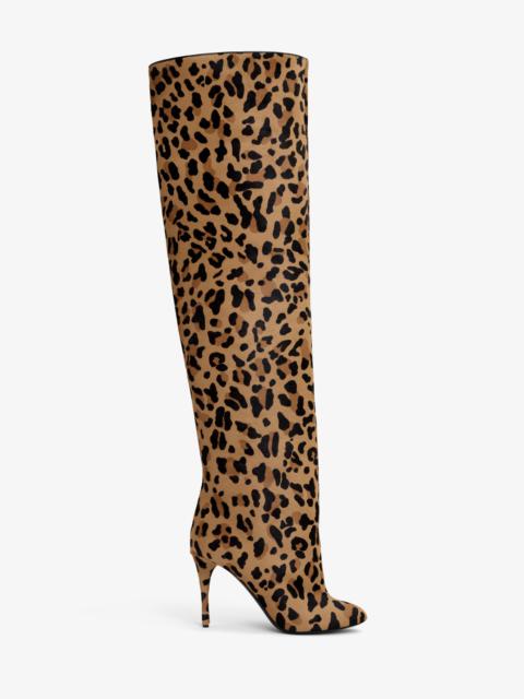 DECOLLETE CUISSARDES  IN LEOPARD HAIRCALF