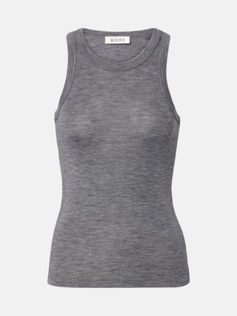 Wool jersey tank top