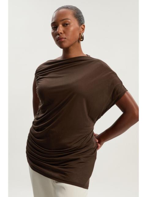 Plus Size Tencel Ruched Detail Top