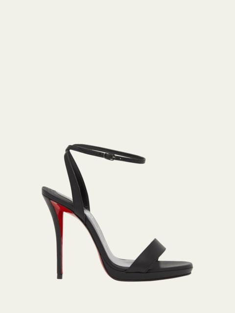 Miss Z Leather Red Sole Ankle-Strap Sandals