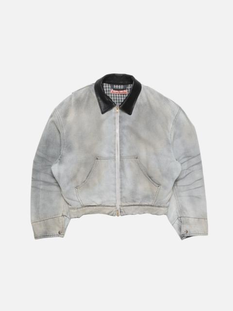 Faded denim jacket - White/black