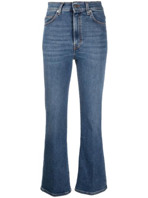 high-rise flared jeans